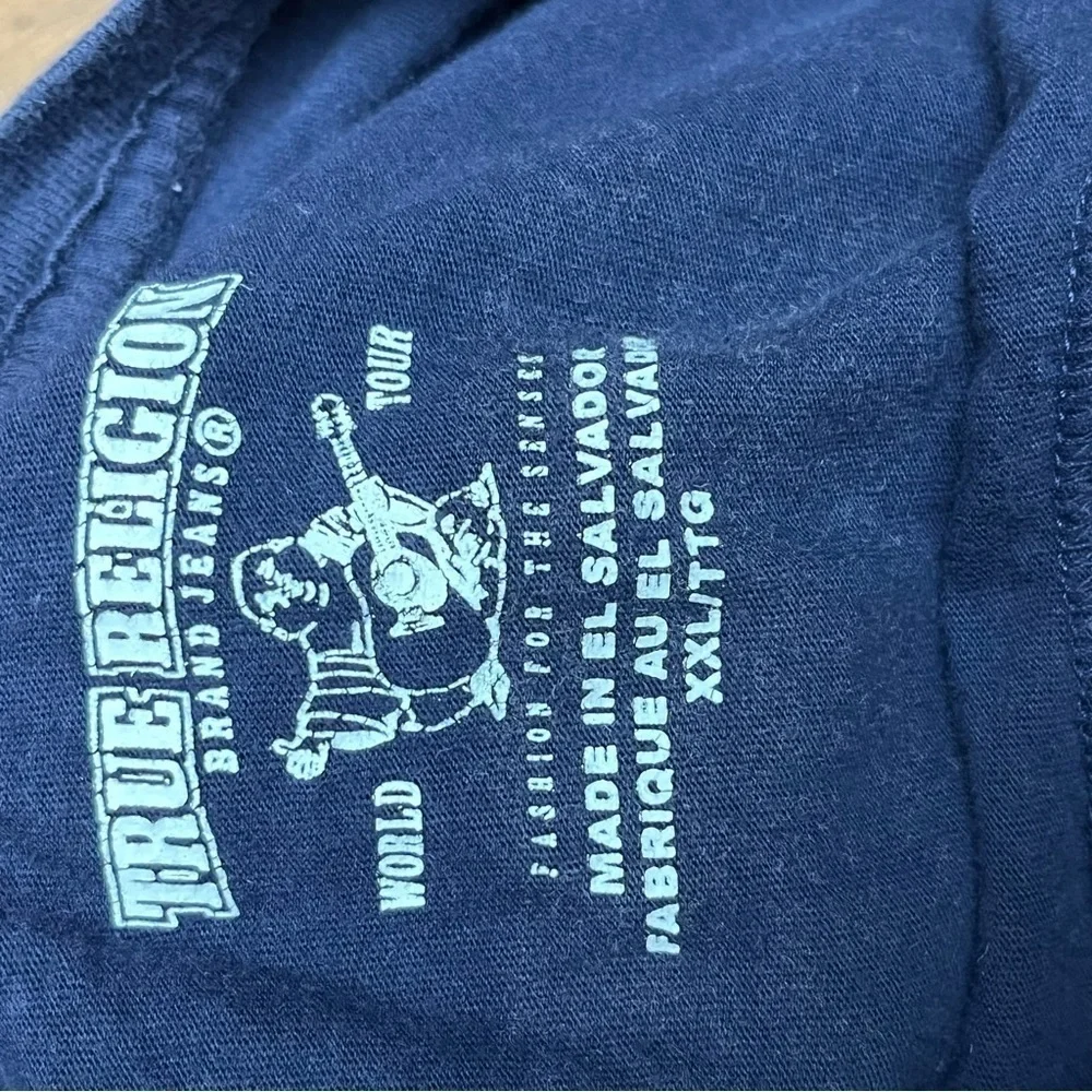 True religion short sleeve throwback‎ football crew tee